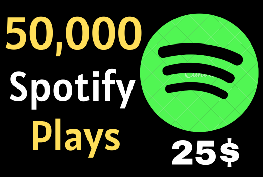 Get 50,000 Spotify plays real HQ from premium account royalties eligible nondrop lifetime guaranteed