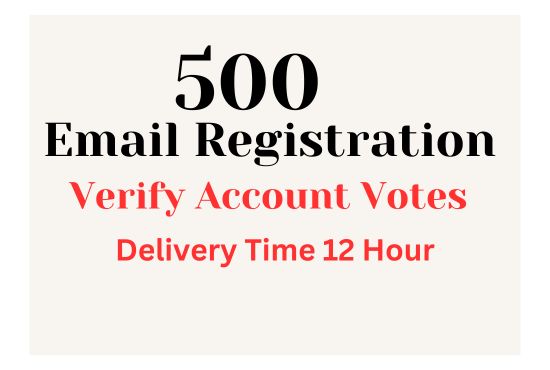 Buy 500 Email Registration Verify Account Votes – Any Country
