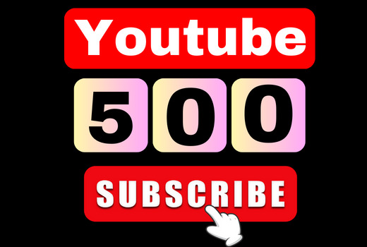 Get 500 youtube subscriber real, active user, nondrop lifetime guaranteed
