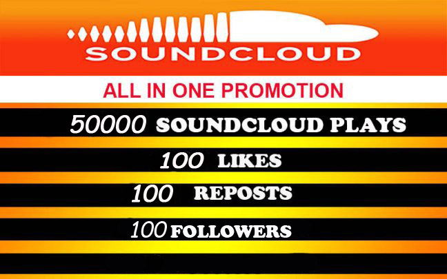 50,000 PREMIUM SOUDCLOUD PLAYS and all in one