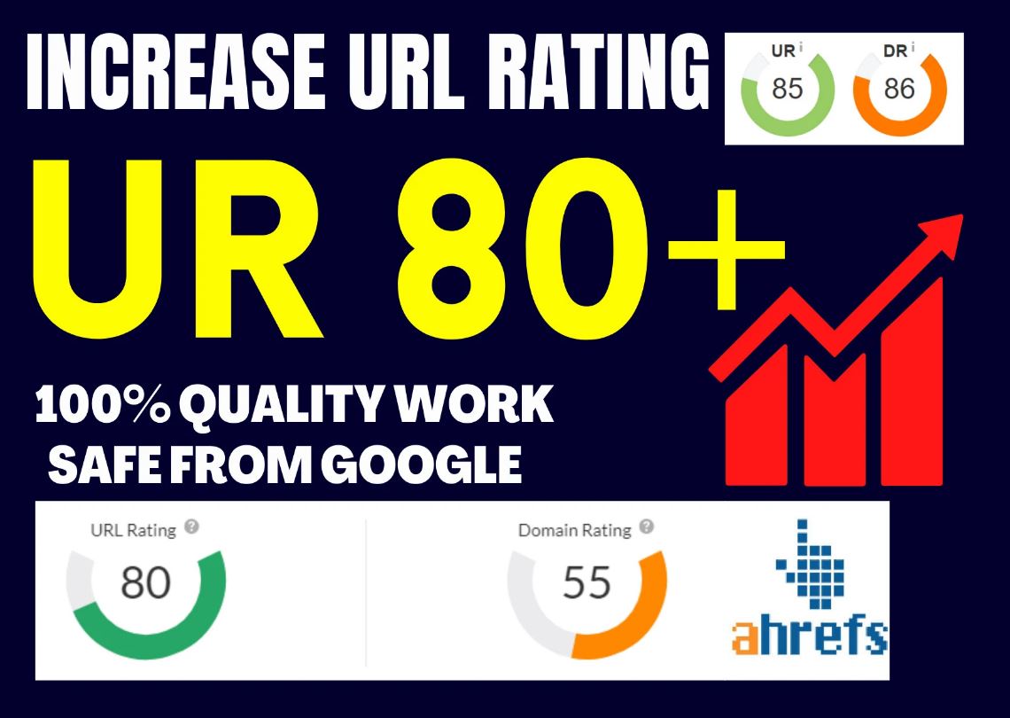 I will increase ahrefs url rating UR 80 plus for $5