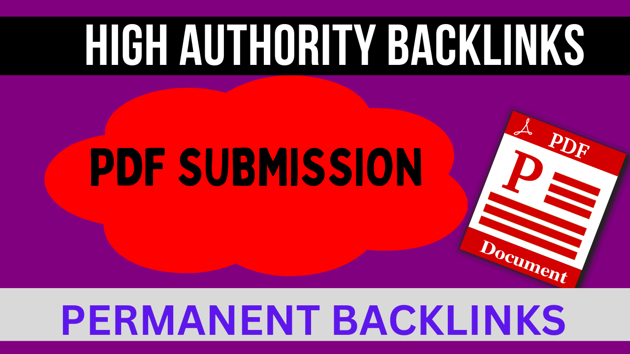 60 PDF submissions on top high DA, PA, site permanent backlinks