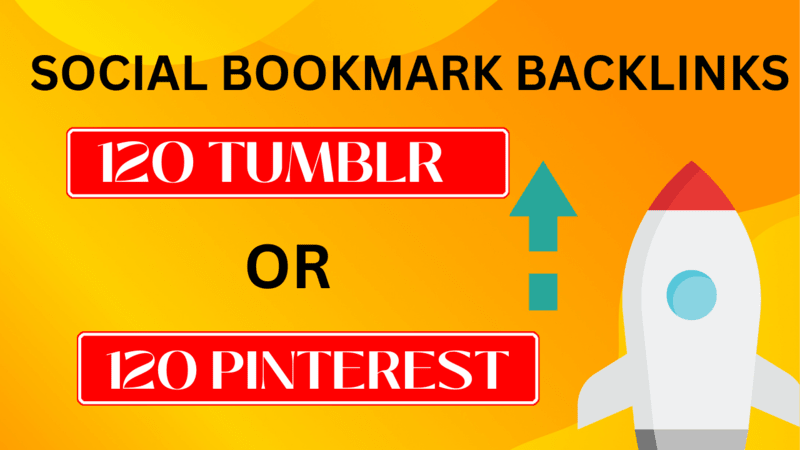 120 Tumblr or Pinterest SEO Powerful Social Bookmark Backlinks