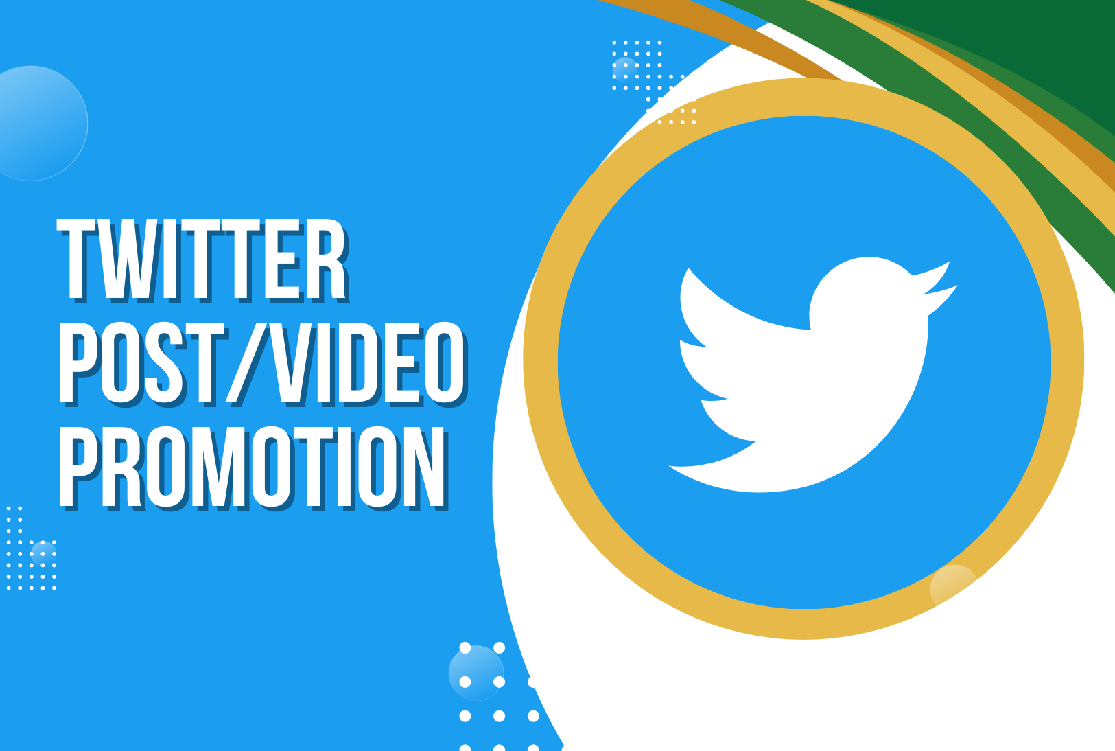 1000 High-quality views on your Twitter video, Organic Twitter post promotion and engagement