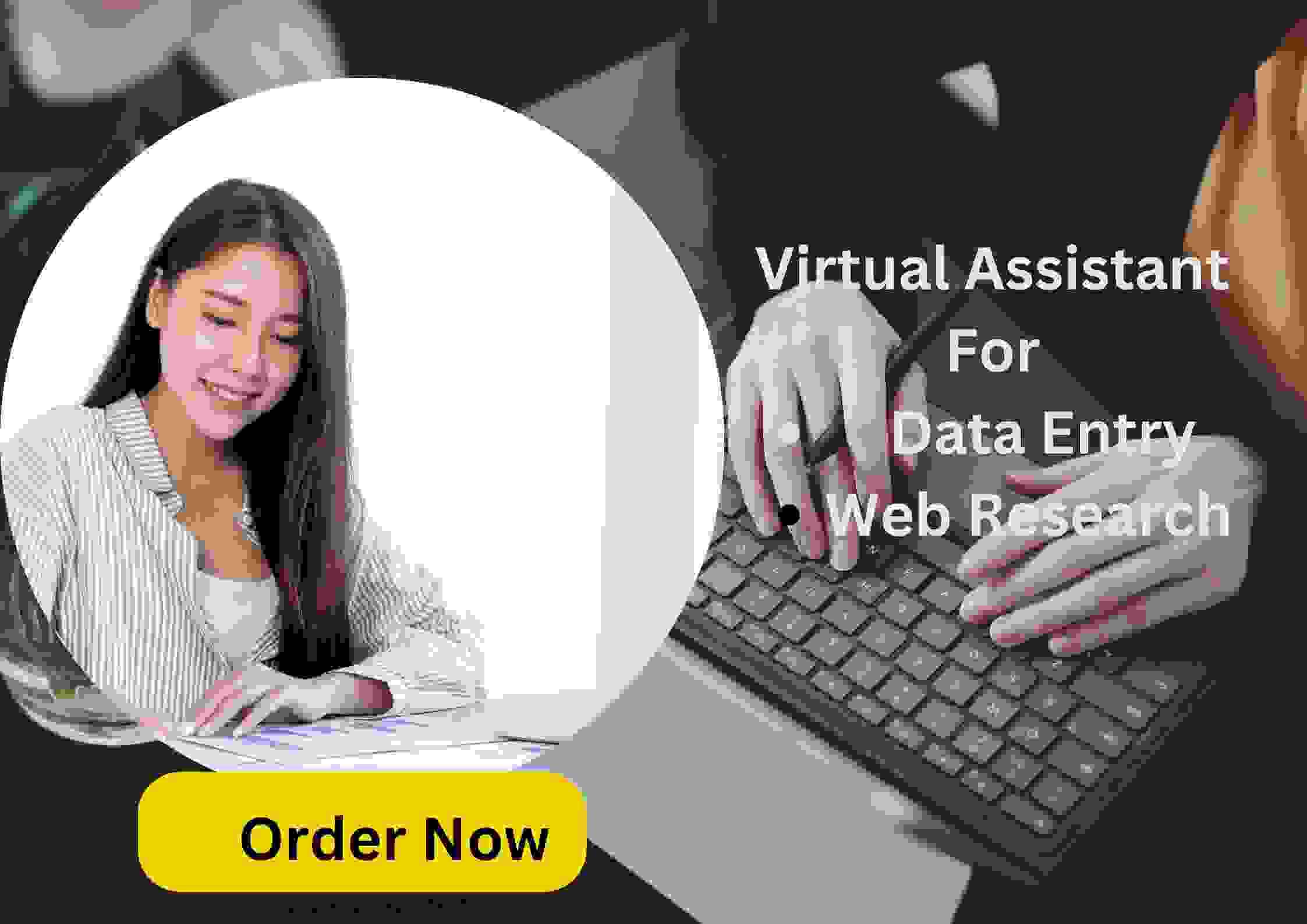 I will be your virtual assistant for typing, Pdf conversion into word
