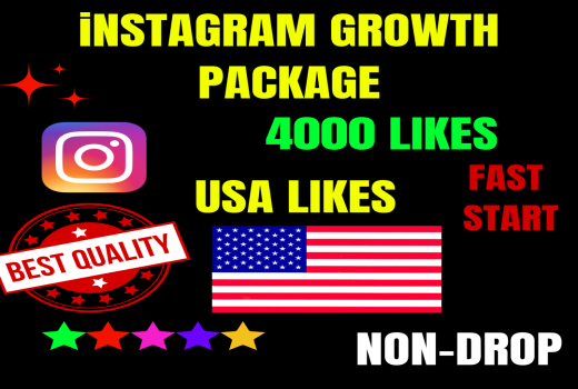 4000 Real and non-drop USA Instagram likes