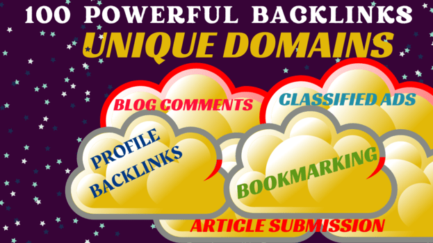 Create Manually Powerful HQ 100 Unique Domain DA TF Upto 100 Backlinks