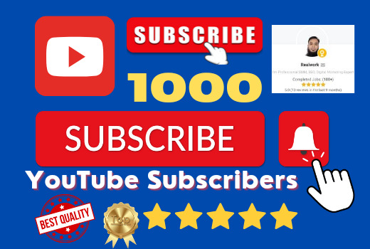 Add Real 1000 YouTube Subscribers Lifetime Guaranteed