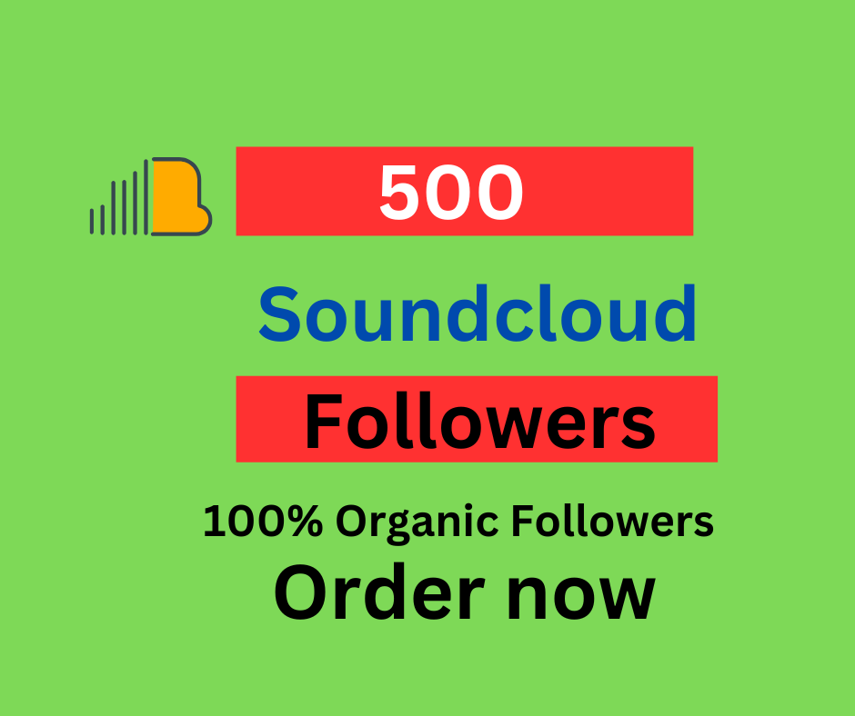 You will get Organic 500+ Soundcloud followers promotions