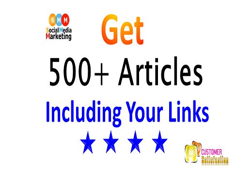 Get 500+ Articles including your links/keywords
