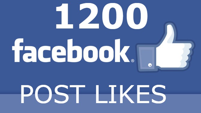 I will add 1200 Facebook post likes