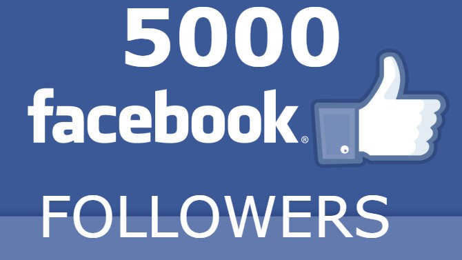 5000 Facebook page followers or profile followers