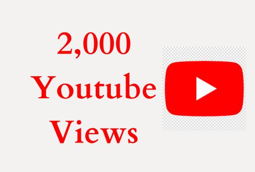 Get Instant 2000+ Youtube Video Views,Non-drop, and Lifetime Permanent