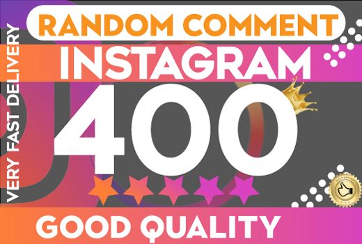 400 Instagram Random comment good quality