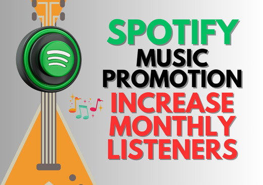 You will get 1000 Spotify Monthly Listeners | Spotify Promotion | Organic Music Promotion