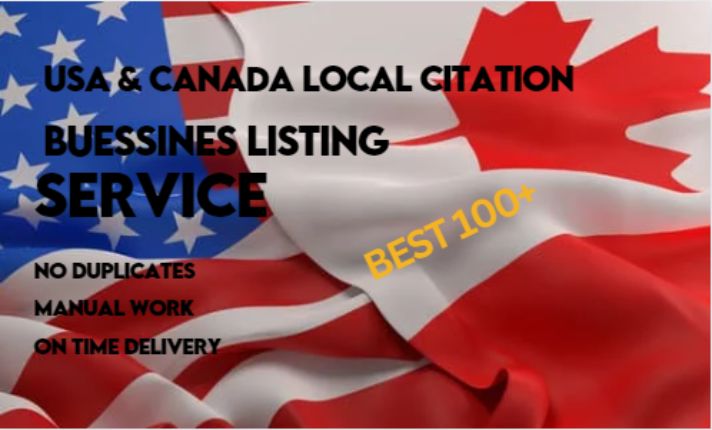 I will provide Best Canada and USA 100 local citation / Business listing service
