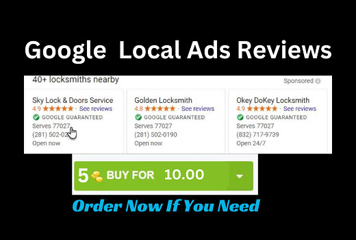 You will get 2 Verified Google Local Ads Reviews To Increase The Reputation of Your Business
