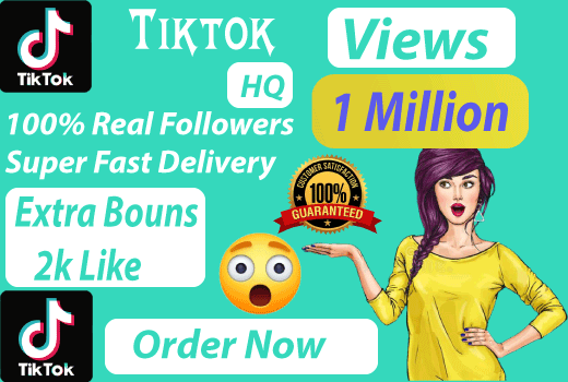 Get 1Million organic TikTok Views high quality fast views