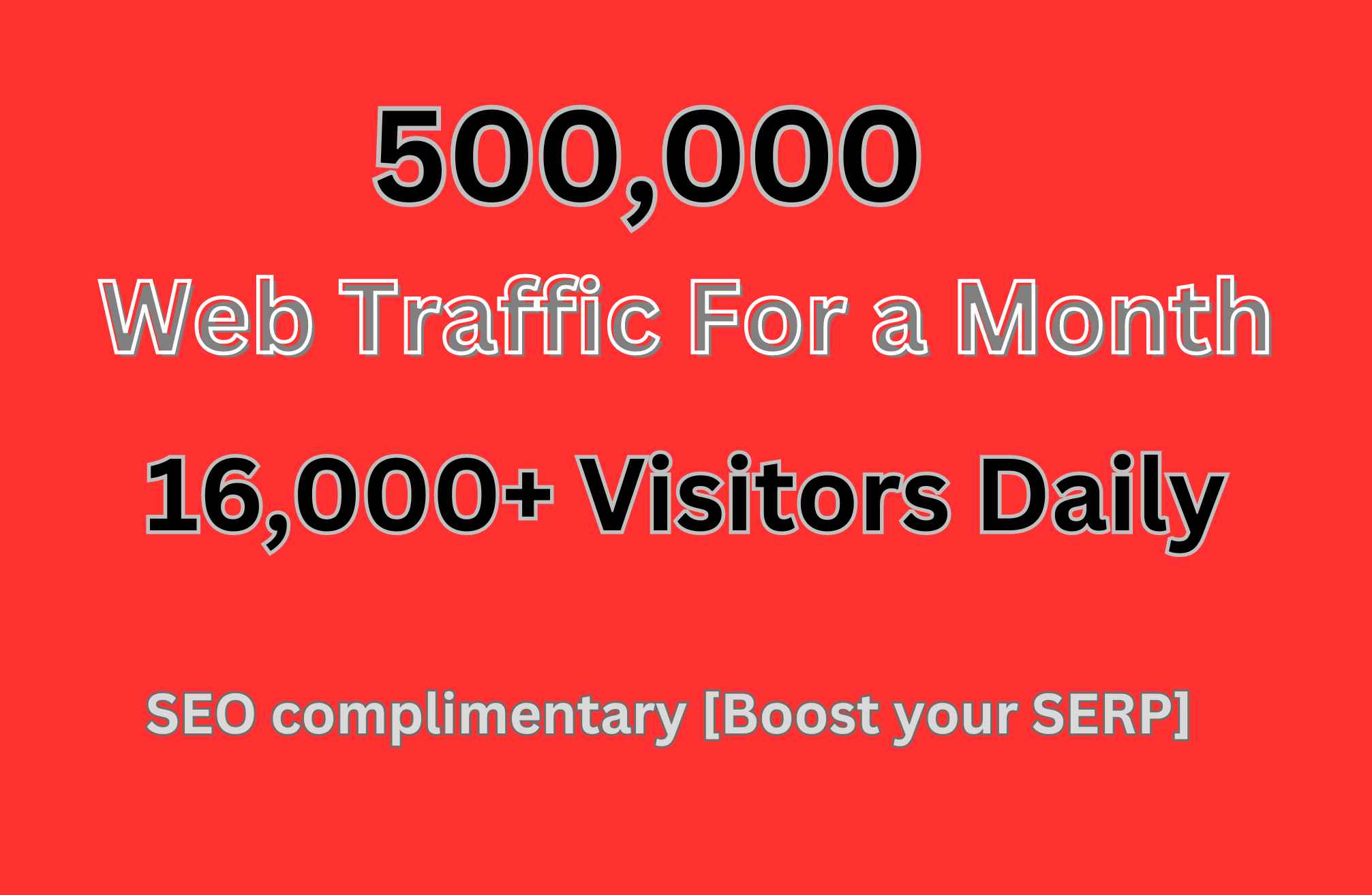 500,000 Real Website Visitors from Search Engines