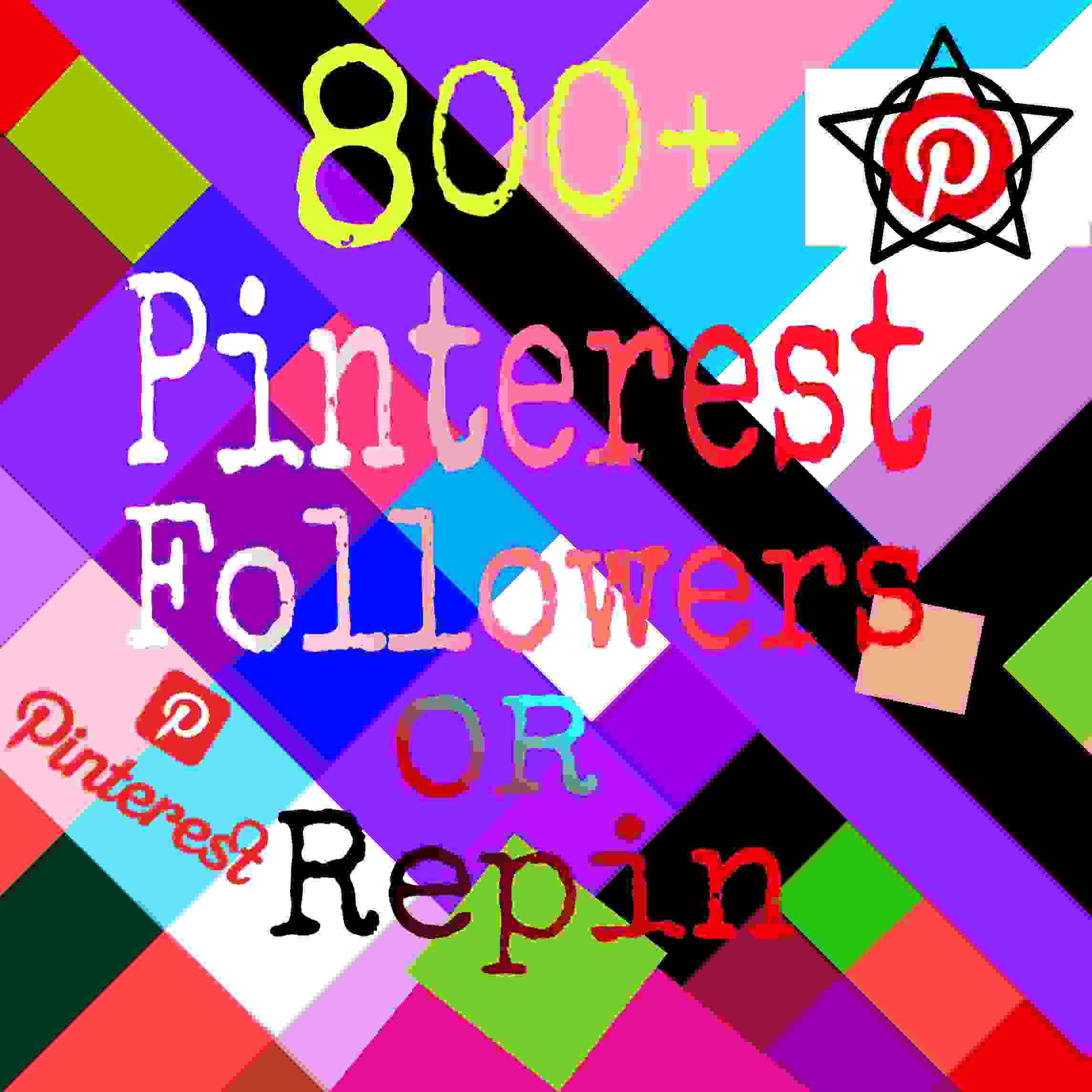 I will give you 800+ naturally grow world wide pinterest promotion fast delivery