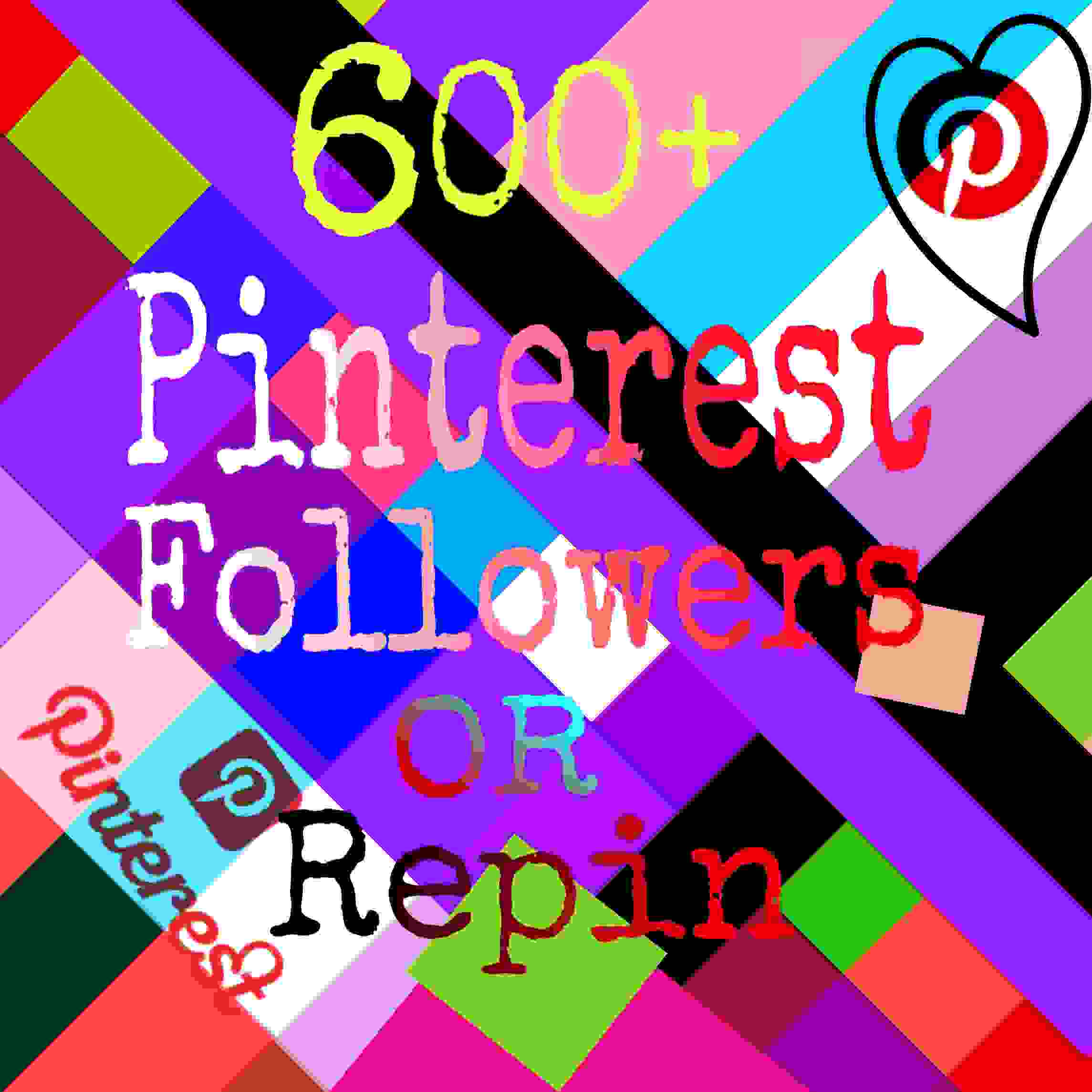 I will give you 600+ naturally grow world wide pinterest promotion fast delivery