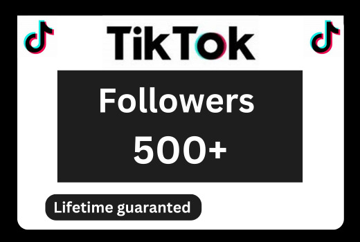 500+ TikTok Followers 100% real & lifetime Guaranteed service.