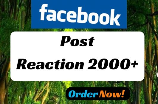 Send you 2000+ Real none drop Facebook Reaction