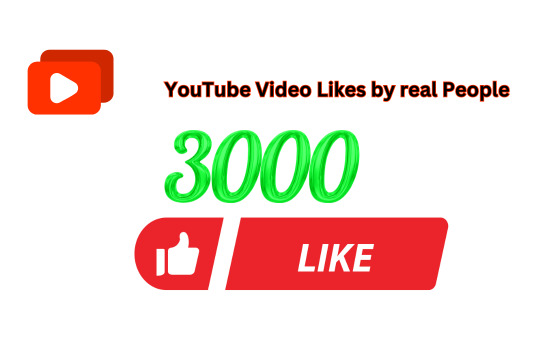 You will get 3000 YouTube Video Likes by real People