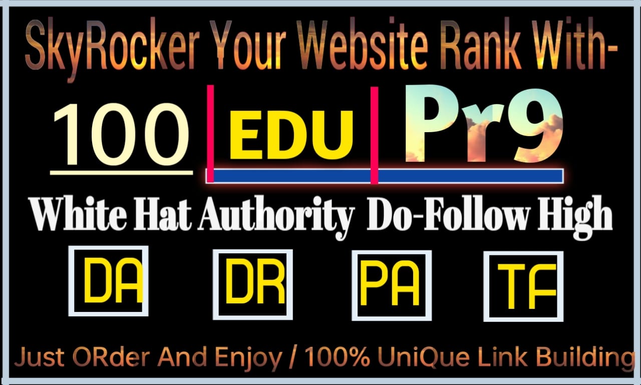Manually Do 1000 PR-9 + EDU/GOV Safe SEO High PR Google Ranking