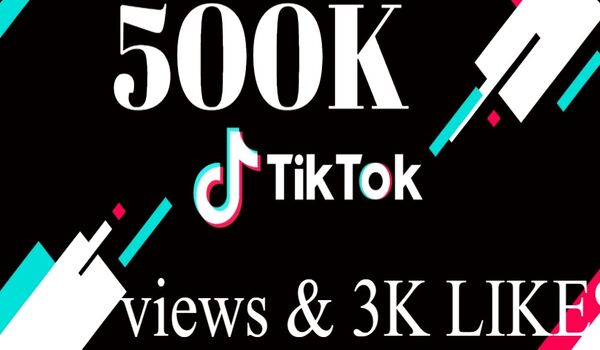 TIKTOK 500K plus views INSTANT & 3000 likes instant