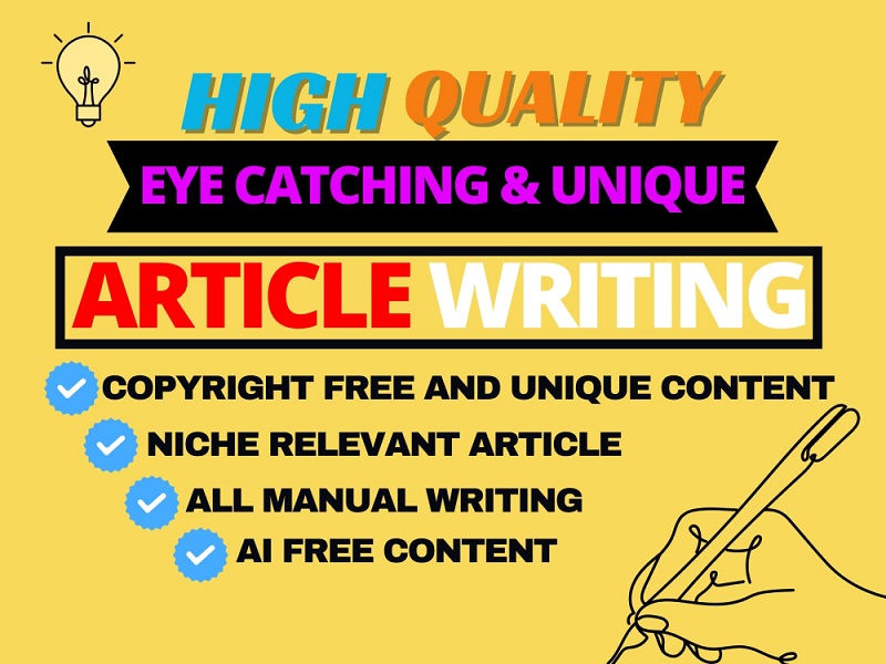 I will write content writing, article writing for guest post