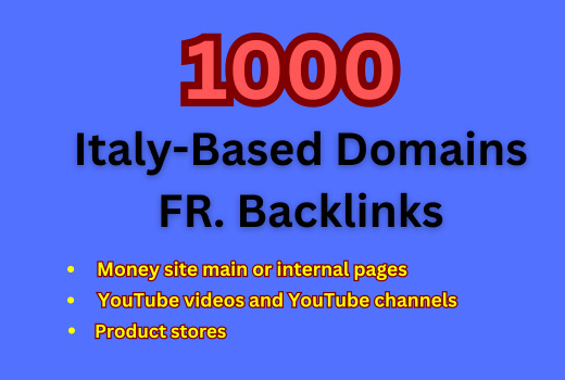 1000+ Italy Based IT Domain Backlinks to Increase Website Earnings