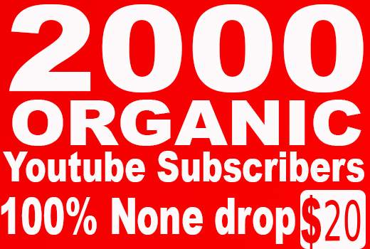 $20 for 2000 Human Youtube Subscribers, Best Sell!