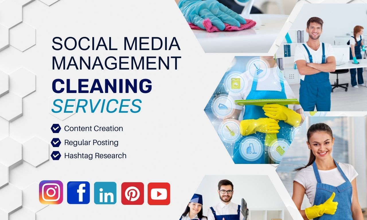 Cleaning services company social media management
