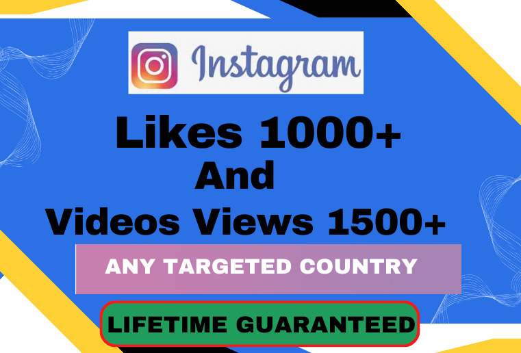 5853Any Country 1000+ Instagram Post like & 1500+ views, Lifetime Guaranteed Service