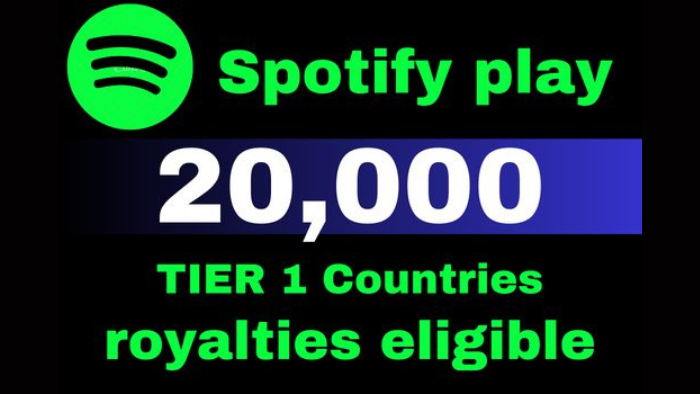 7579Provide 5000 Spotify Plays USA, high quality, royalties eligible, active user, non-drop, and lifetime guaranteed