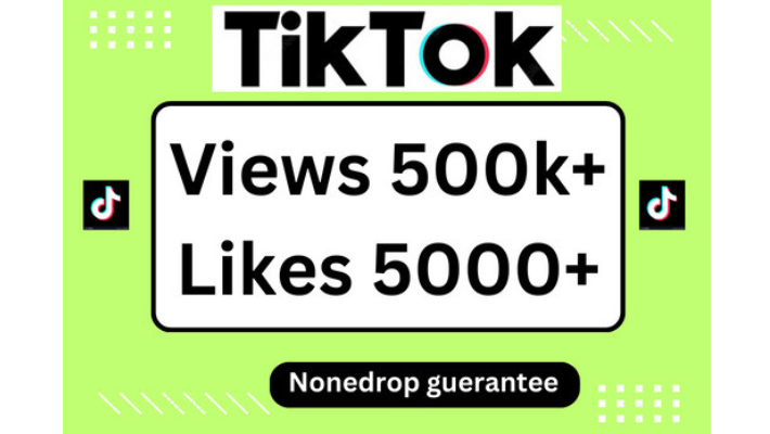 7399I will provide you TikTok 100K+ views and 3000+ likes  with None drop guarantee