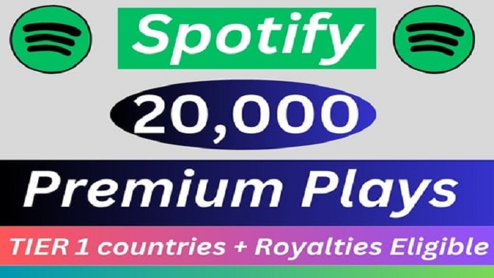 5700provide 50,000 to 60,000 spotify track Plays HQ and Royalties Eligible