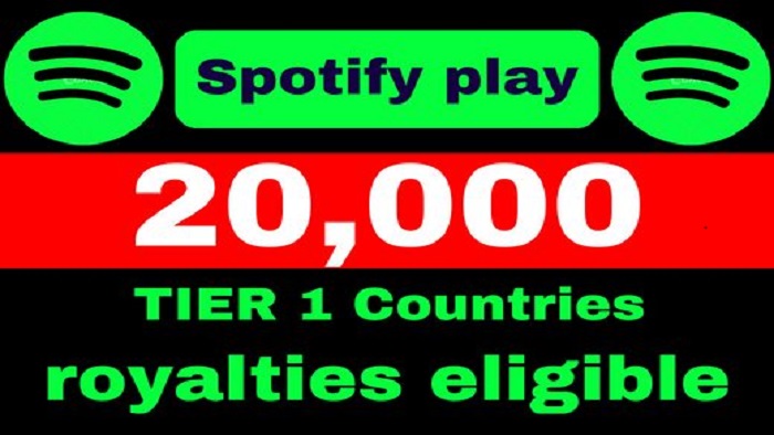 5941provide 5000 Spotify Premium Plays TIER 1 countries Royalties Eligible