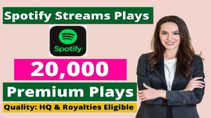 5273Send 100K Spotify Stream Premium Plays HQ and Royalties Eligible, nondrop, lifetime guaranteed