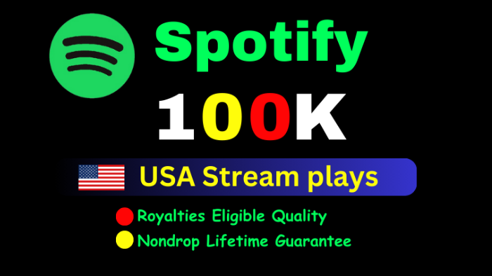 15569Get 20,000 Spotify Exclusive Premium Plays [USA] From HQ Account Royalties Eligible lifetime guarantee