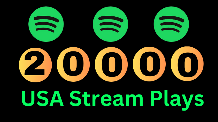 15282Send 20,000 to 22,000 Spotify Stream Premium Plays Royalties Eligible and spilt multiple song