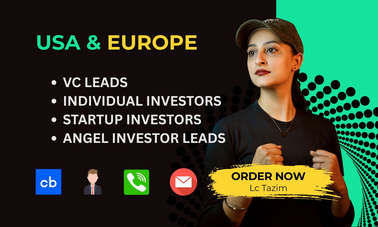 207234I will find Angel Investors, Venture, Seed Capital, Private Investors, and B2B Leads