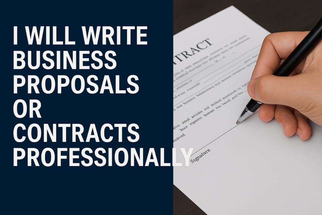 238614I will write business proposals or contracts professionally