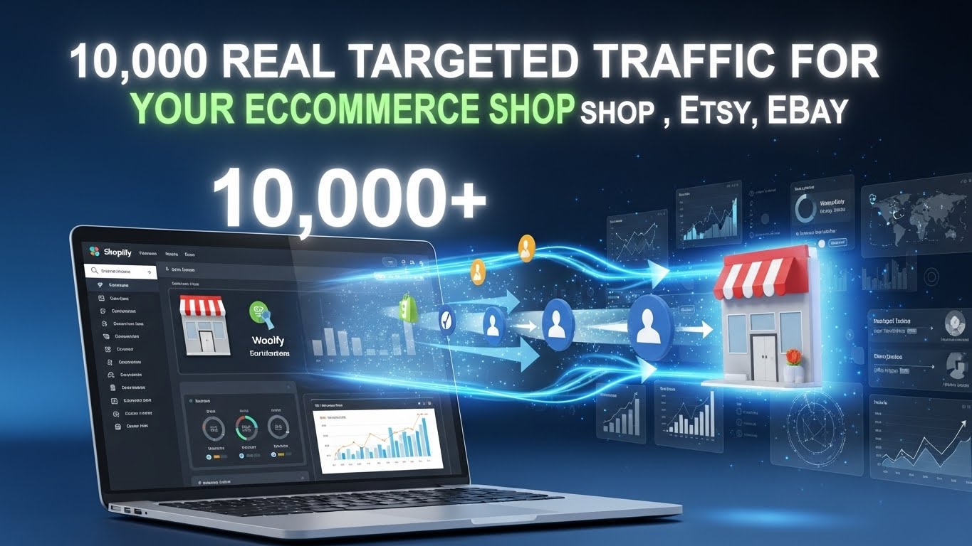 412615Increase Shopify, WooCommerce, Etsy & eBay Sales with 10,000 Targeted Visitors