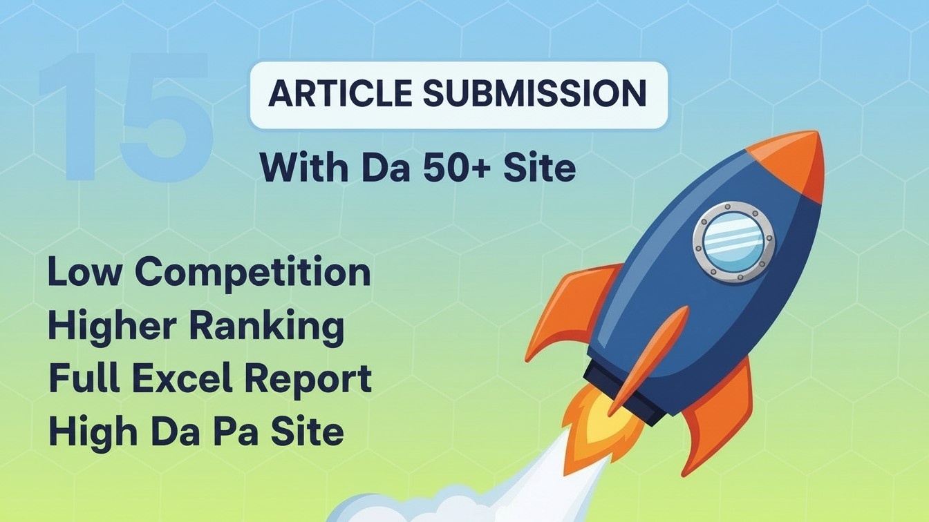 422951I will Do Provide 15 Unique Article Submission With DA 50+