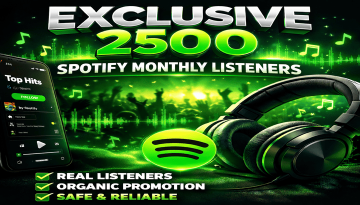 455425Exclusive 2500 Spotify monthly listeners