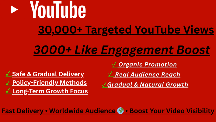 456027I Will Provide 2,500+ Real YouTube Views and 200 Likes – 100% Safe, Organic & Non-Drop Guaranteed