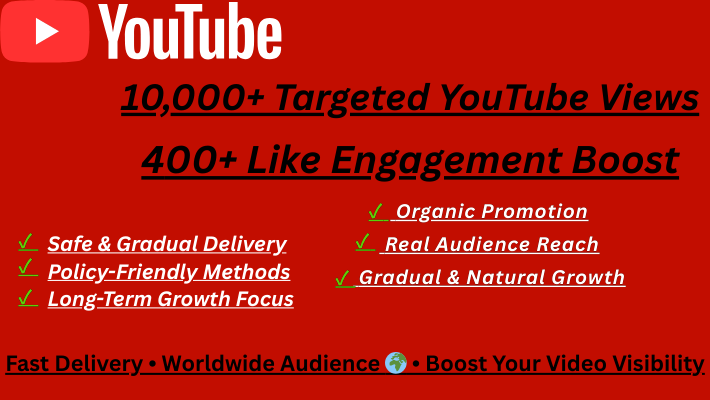 455876I Will Provide 2,500+ Real YouTube Views and 200 Likes – 100% Safe, Organic & Non-Drop Guaranteed