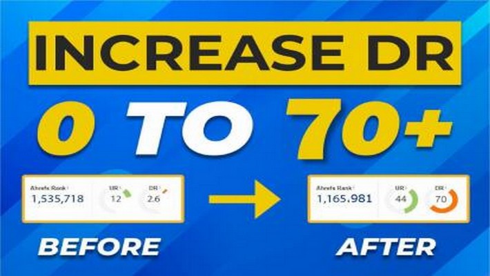 488471Increase Ahrefs DR Domain Rating 75 safe and permanent